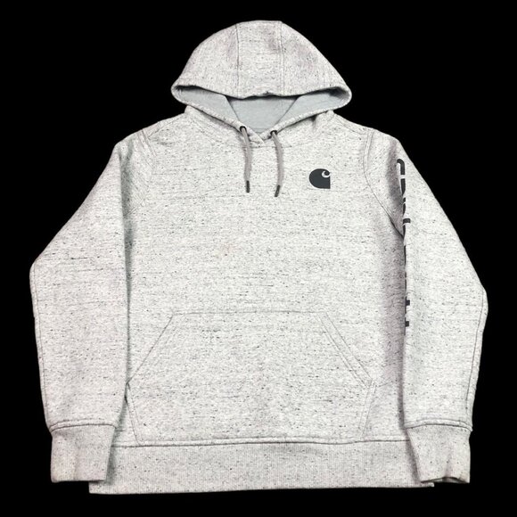 Carhartt Gray Hoodie Sweatshirt - Picture 1 of 6